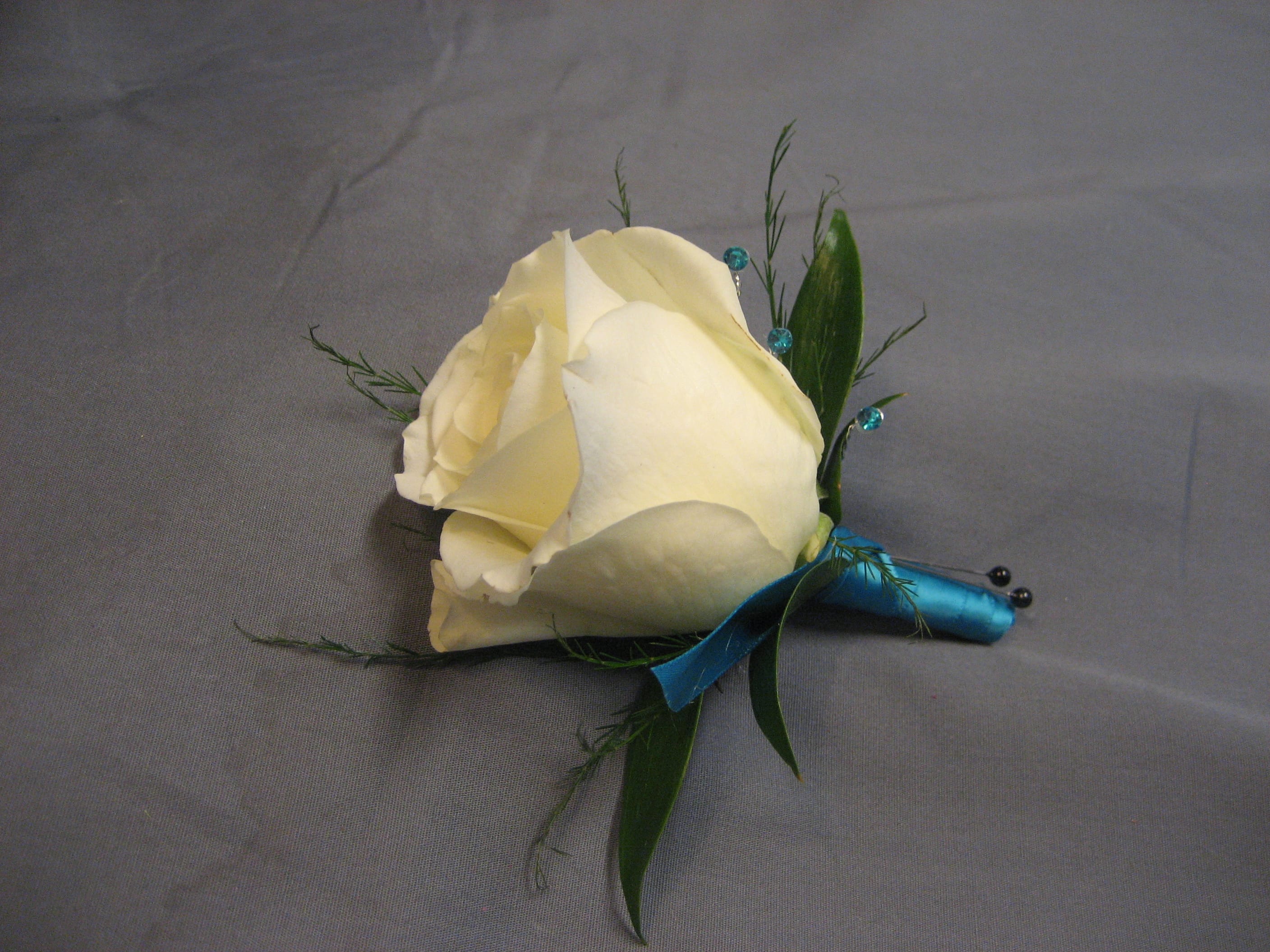 Rose Boutonniere with Ribbon Wrap in North Wales, PA The Rhoads Garden