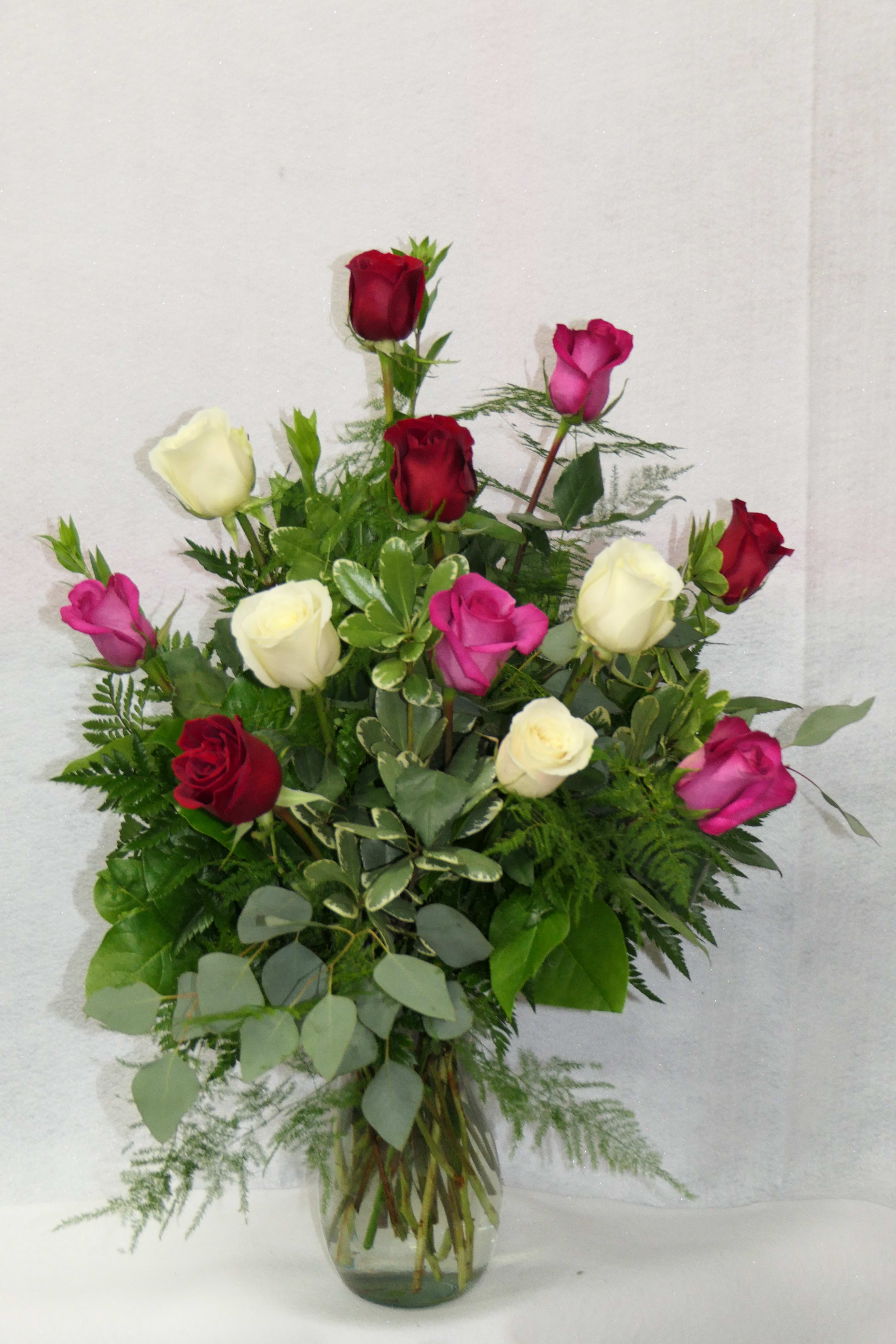 Dozen Premium Mixed Rose Bouquet in Fresno, CA D & L Roses