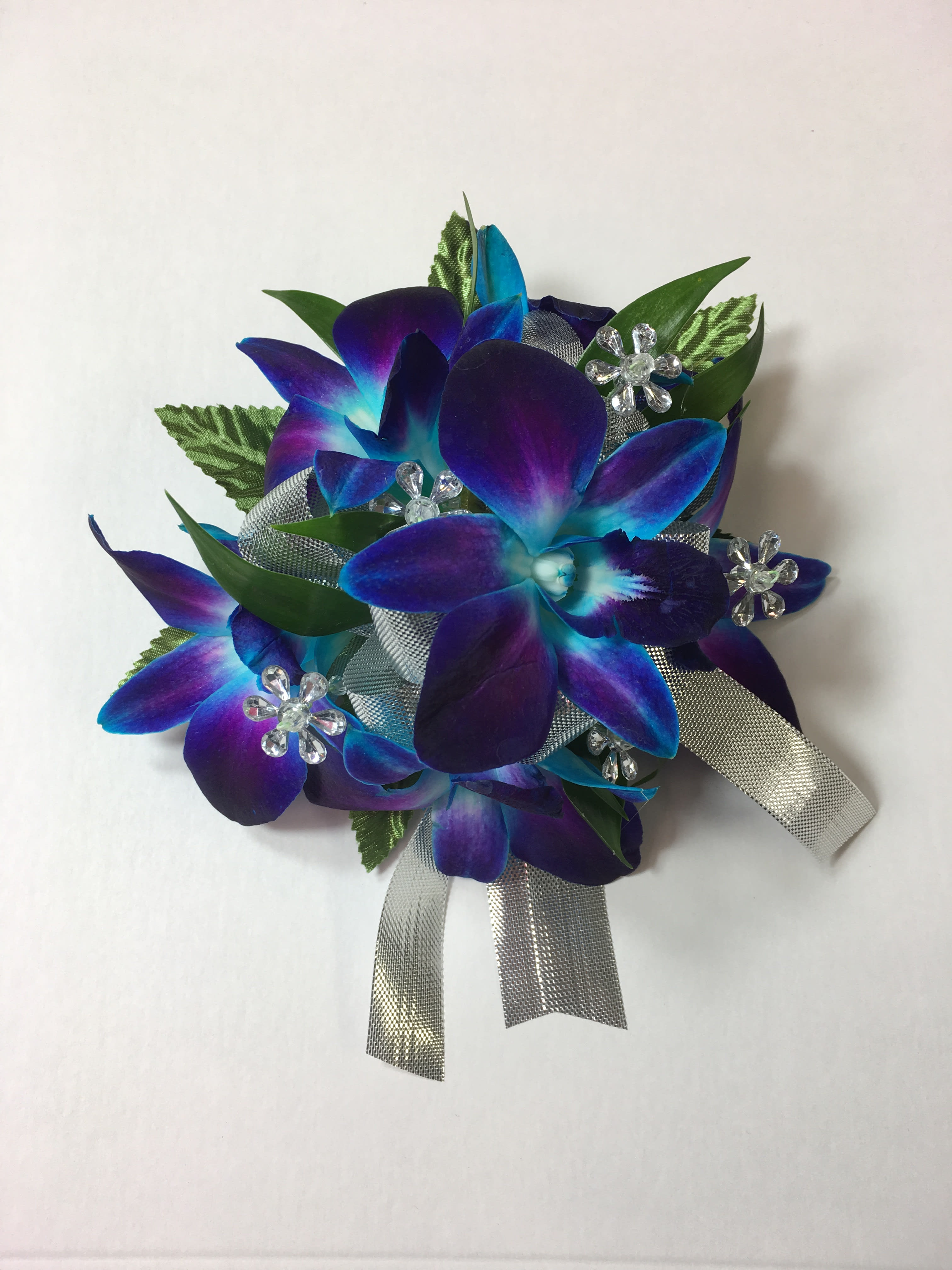 W5 Amy Blue Orchid Wristlet By Flower Girl Florist