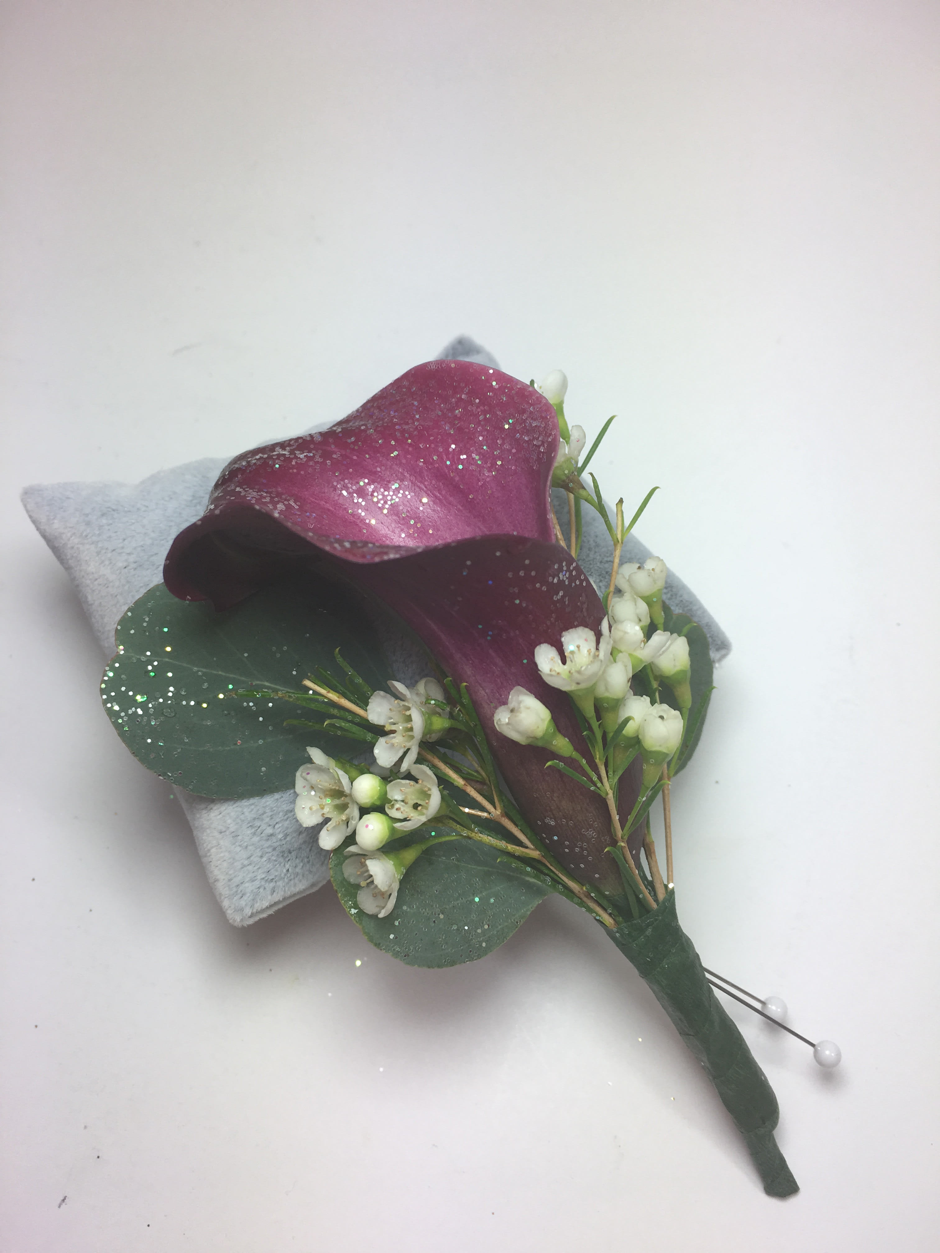 B6 Burgundy Calla Lily Boutonniere In Bensalem Pa Flower Girl