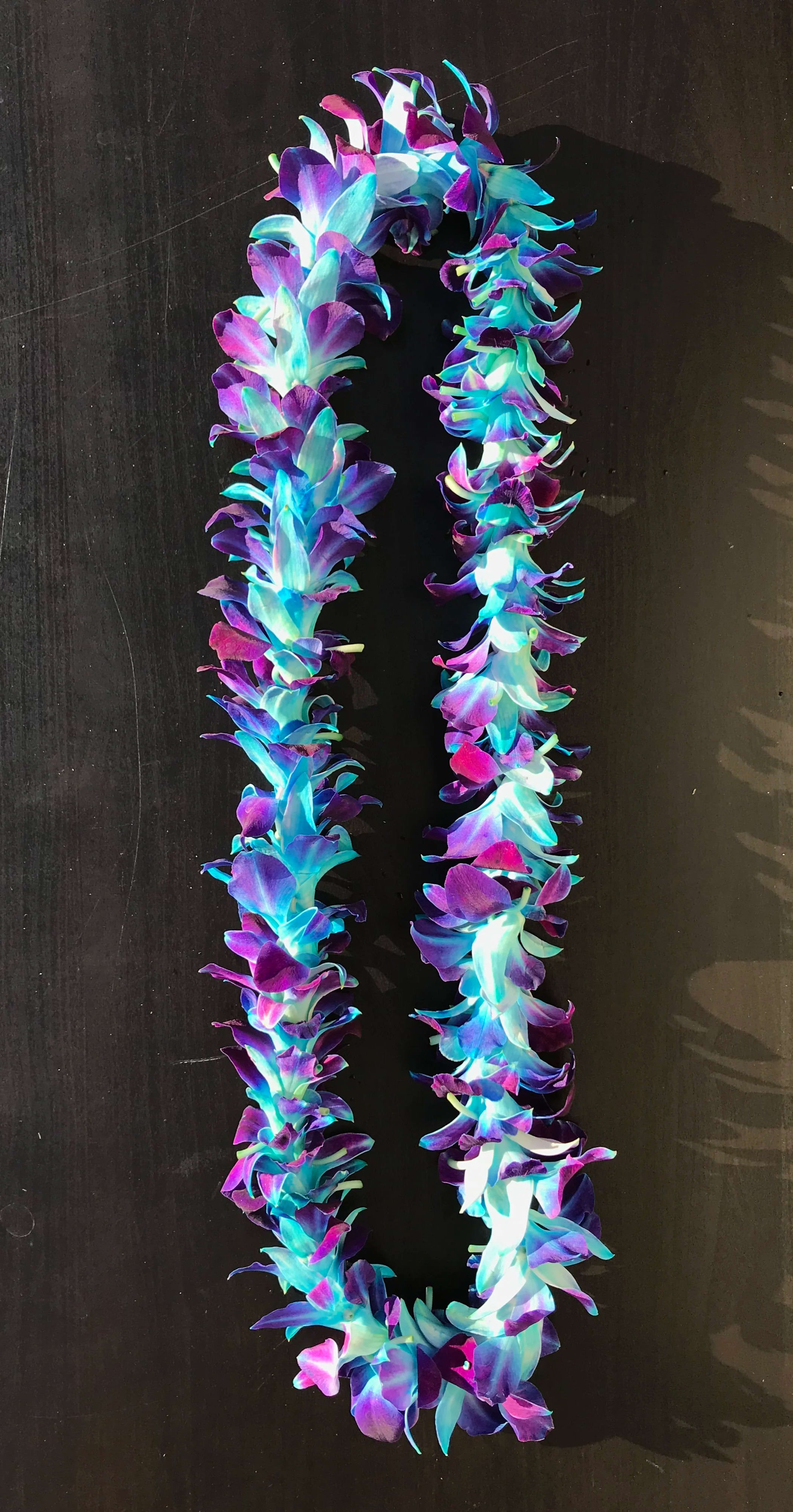 Blue Single Orchid Lei in Gardena, CA Kiku Florist & Gifts