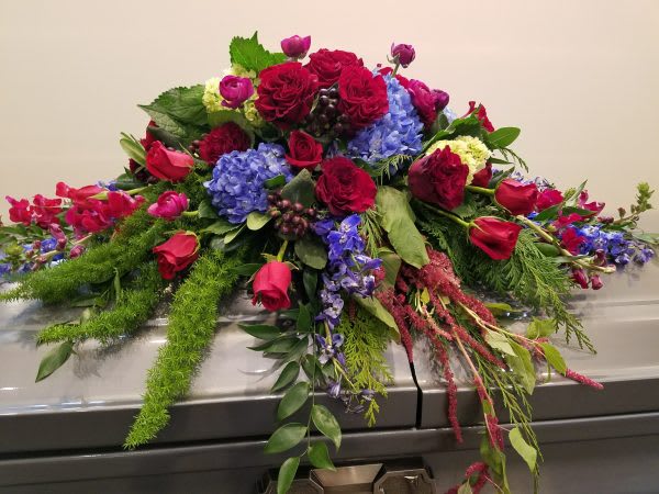 Rich Casket Spray In Provo Ut Bloomique Flower Studio