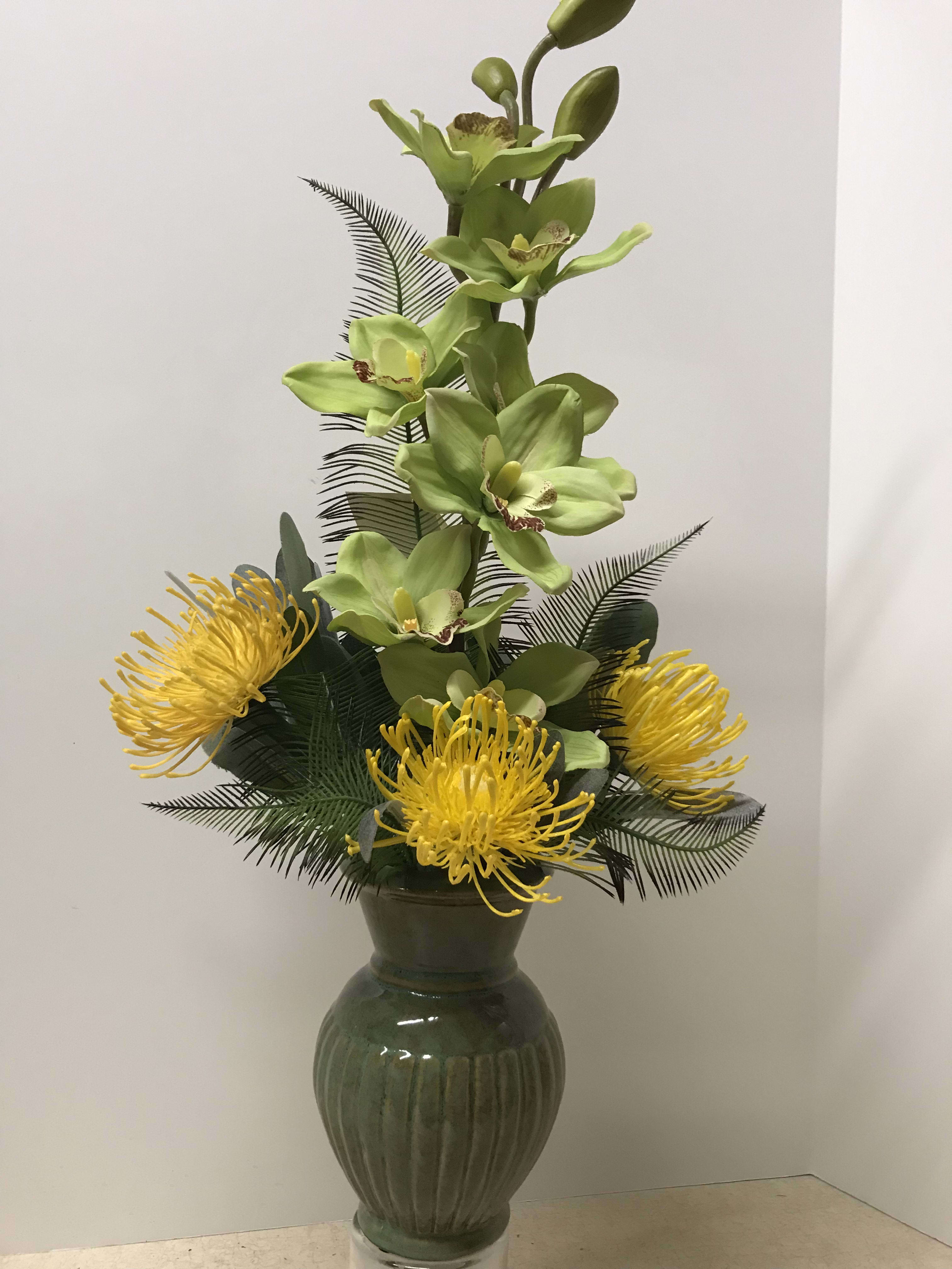 Cymbidium Limelight (silk) in Christiansburg, VA Angle Florist, Inc.