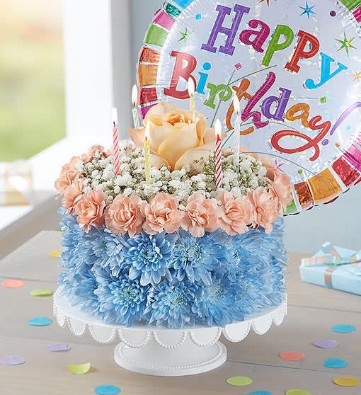 Birthday Wishes Flower Cake Coastal By Flowers To Go Miami