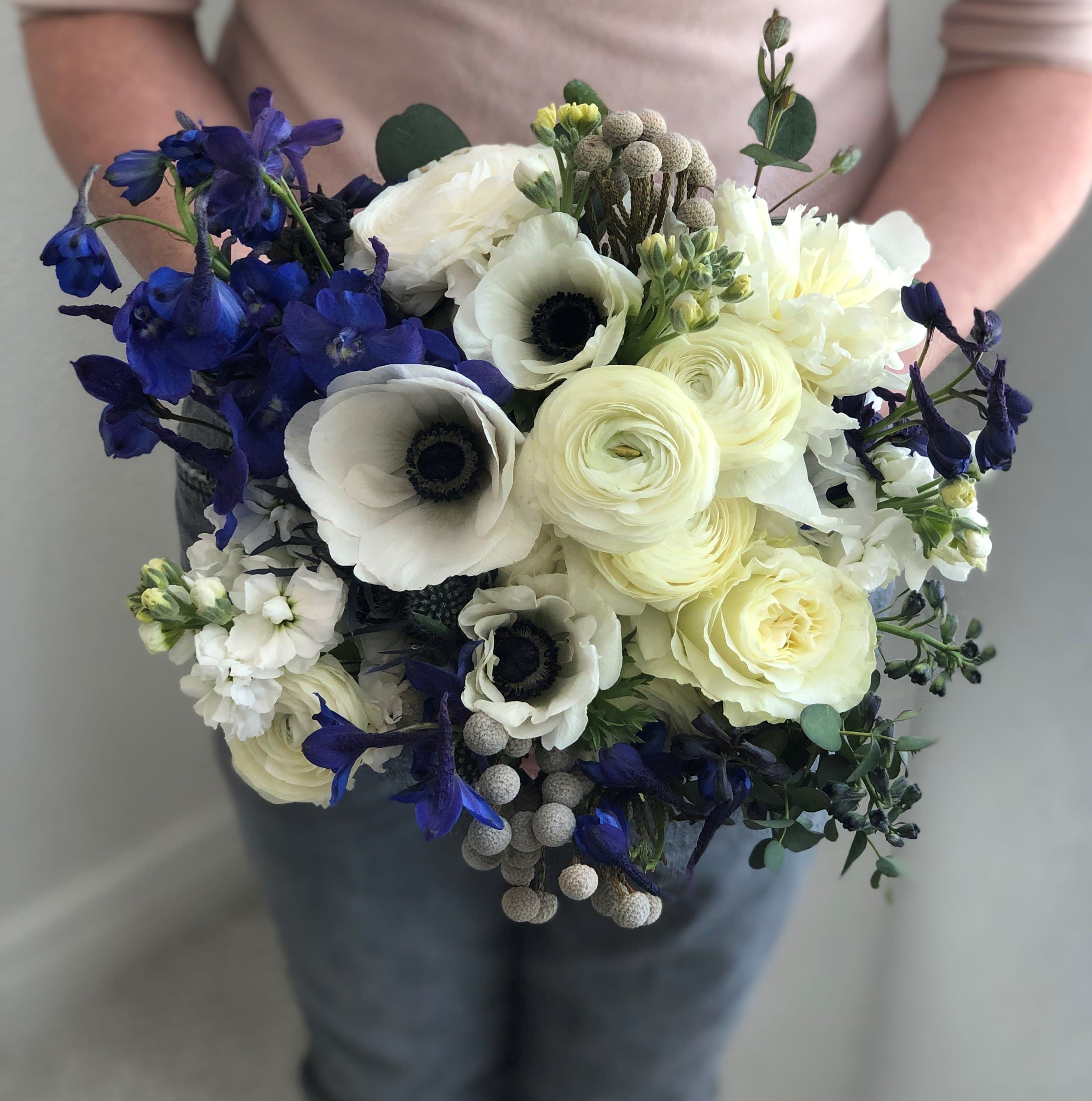 Delphinium Bouquet Wedding - The Studio Apartments