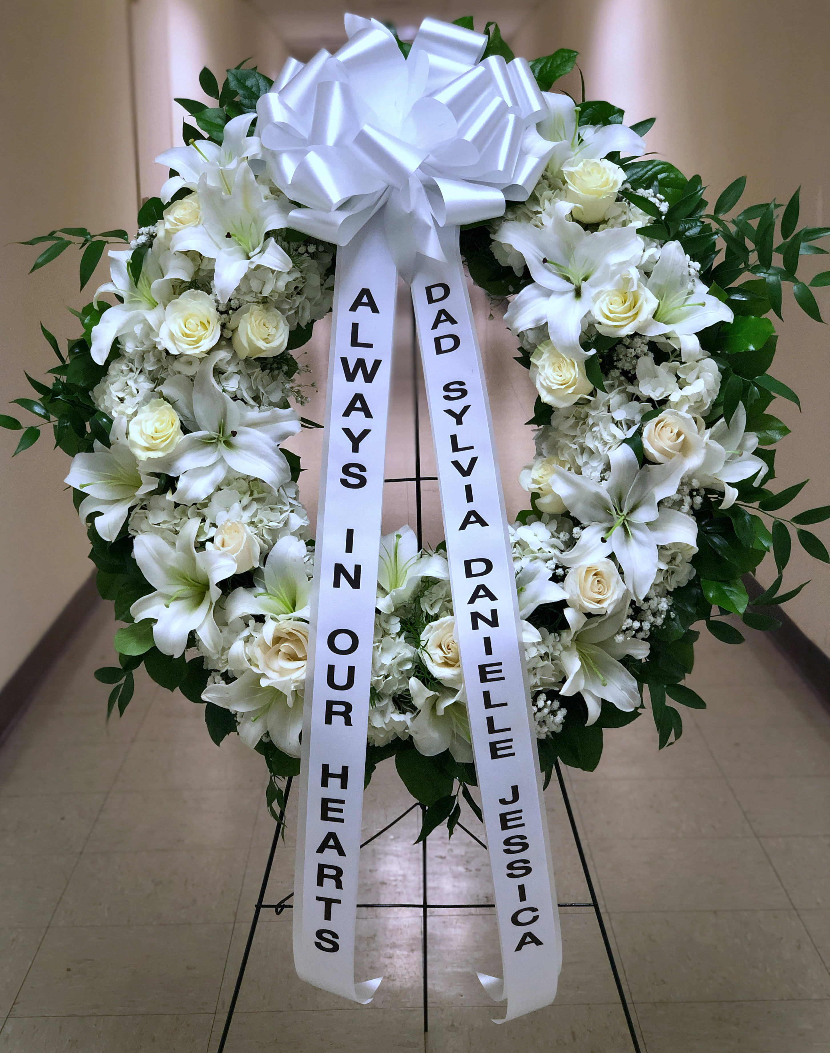 IN LOVING MEMORY WREATH DELUXE 30" in Arlington, VA Arlington