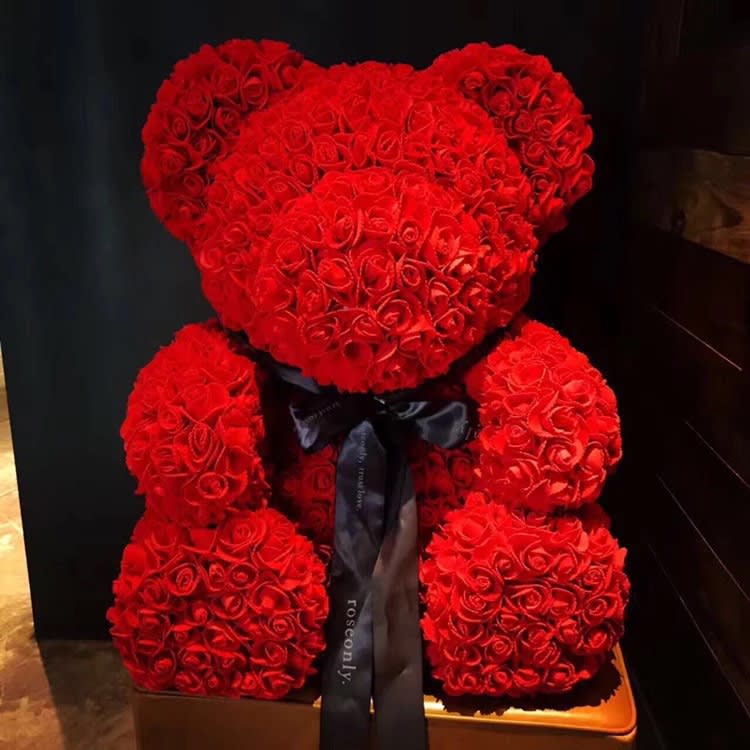 teddy bear and roses