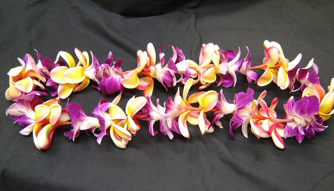 SINGLE PLUMERIA/SONYA ORCHID LEI in Lihue, HI Flowers Forever LLC