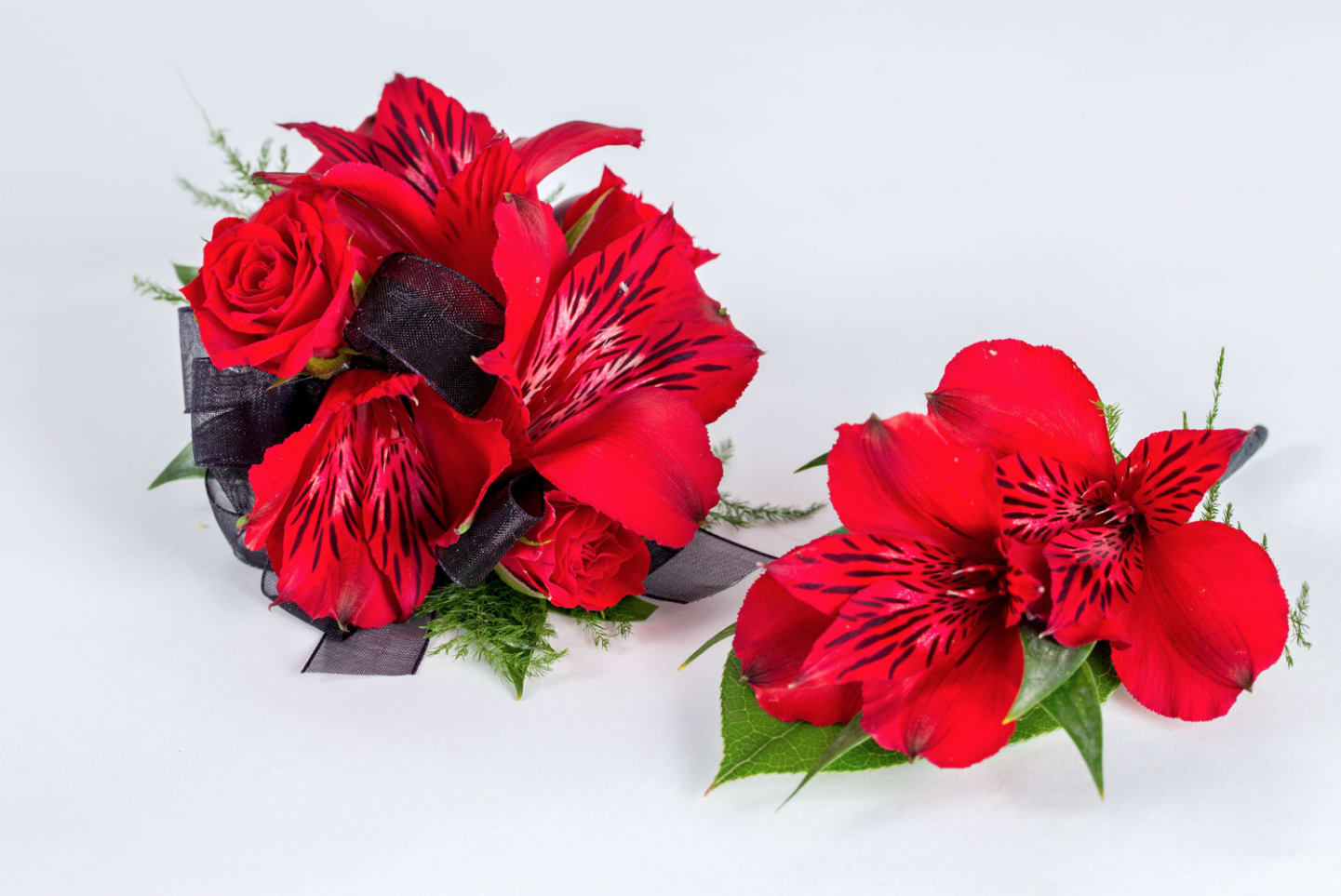 Red Corsage and Boutonniere Set in Wayzata, MN Candlelight Floral & Gifts