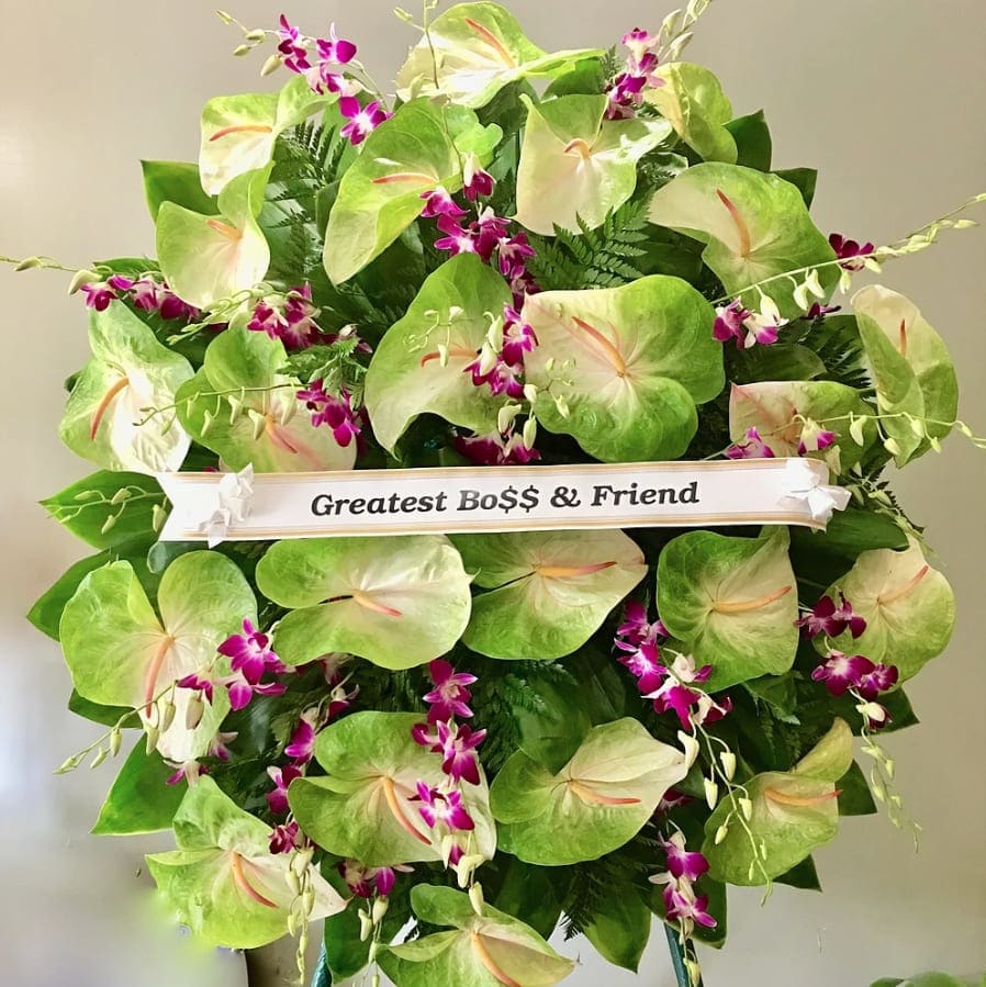 23 OBAKE RAINBOW ANTHURIUM & ORCHIDS WREATH in Honolulu, HI Stanley