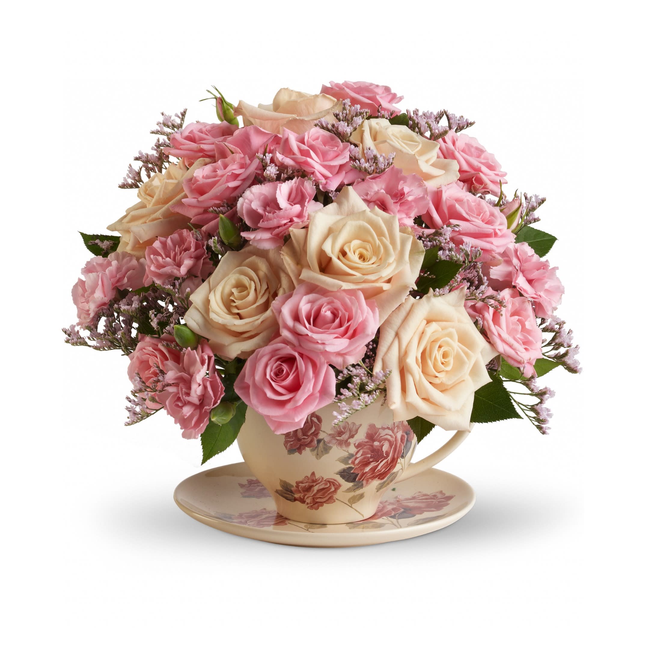 Teleflora's Victorian Teacup Bouquet in Waterbury, CT The Orchid Florist