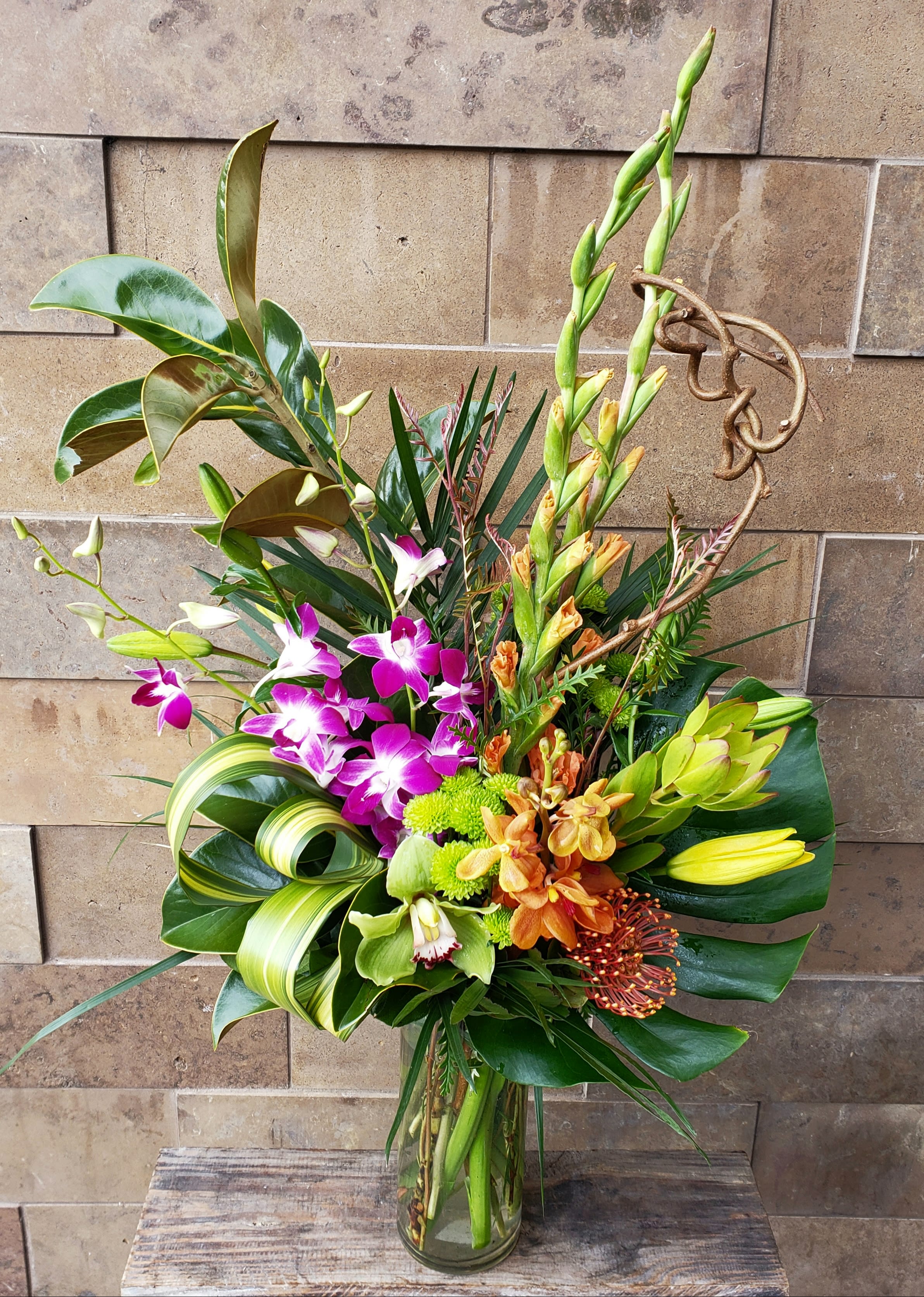 Tropical Inspiration in San Mateo, CA Blossoms Flower Shop