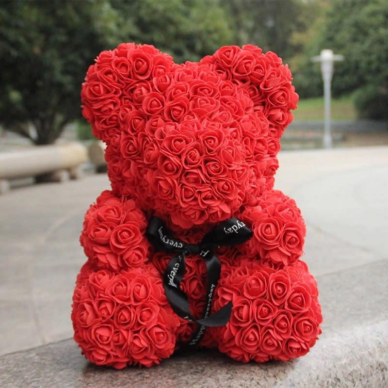 rose bear real roses