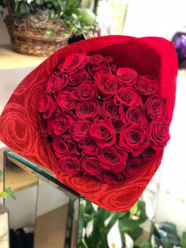 Three Dozens Premium Red Roses Hand Tied In San Jose Ca