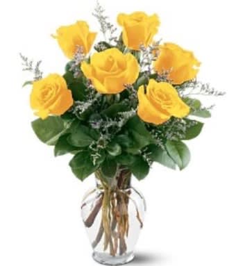 6 Yellow Roses By Dean S Florist