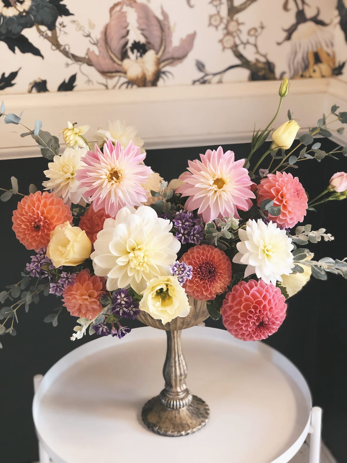 fancy pedestal arrangement in Morristown, NJ Colly Flowers