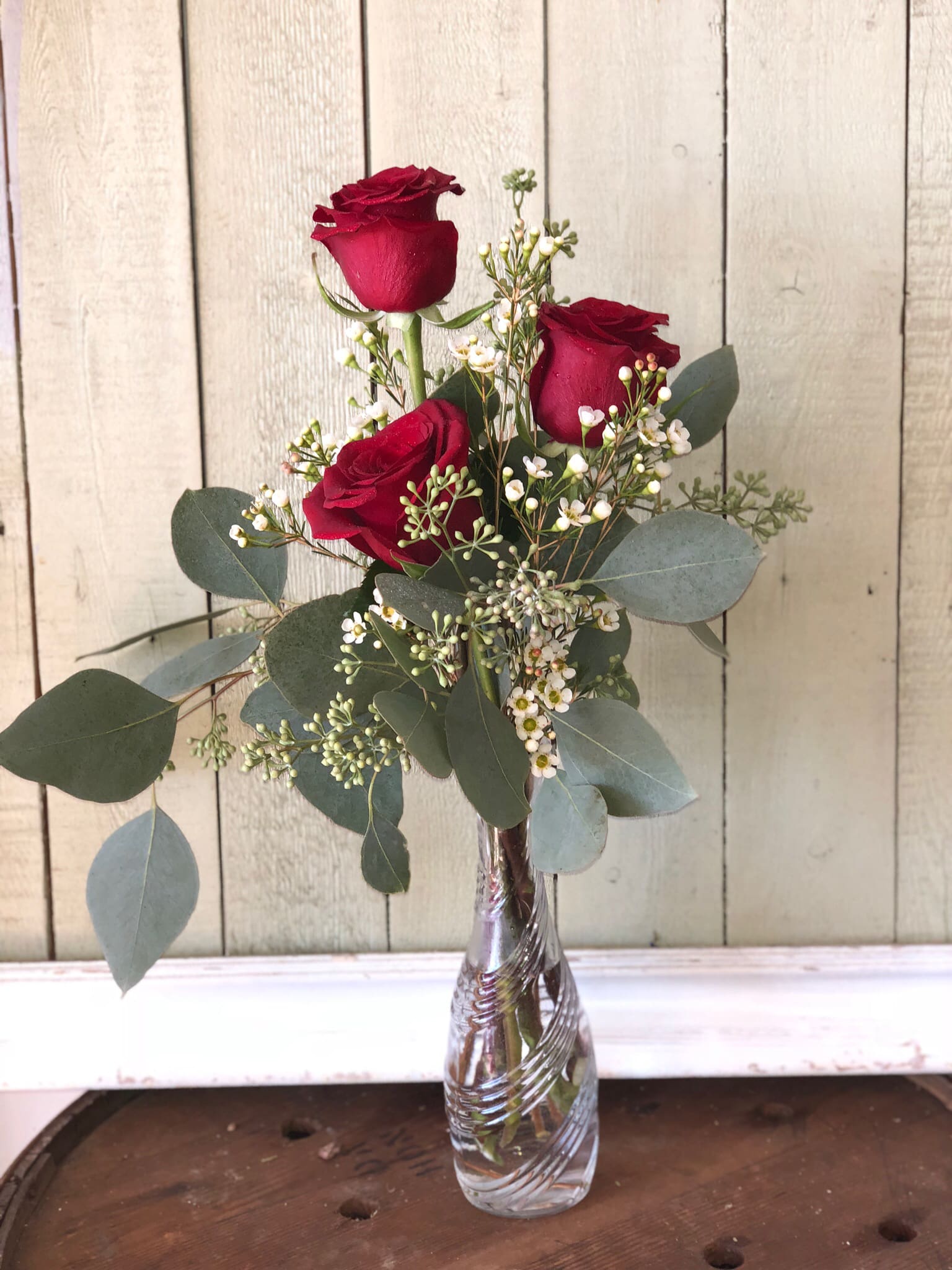 Three Times A Charm Bud Vase In Elgin Il Floral Excellence
