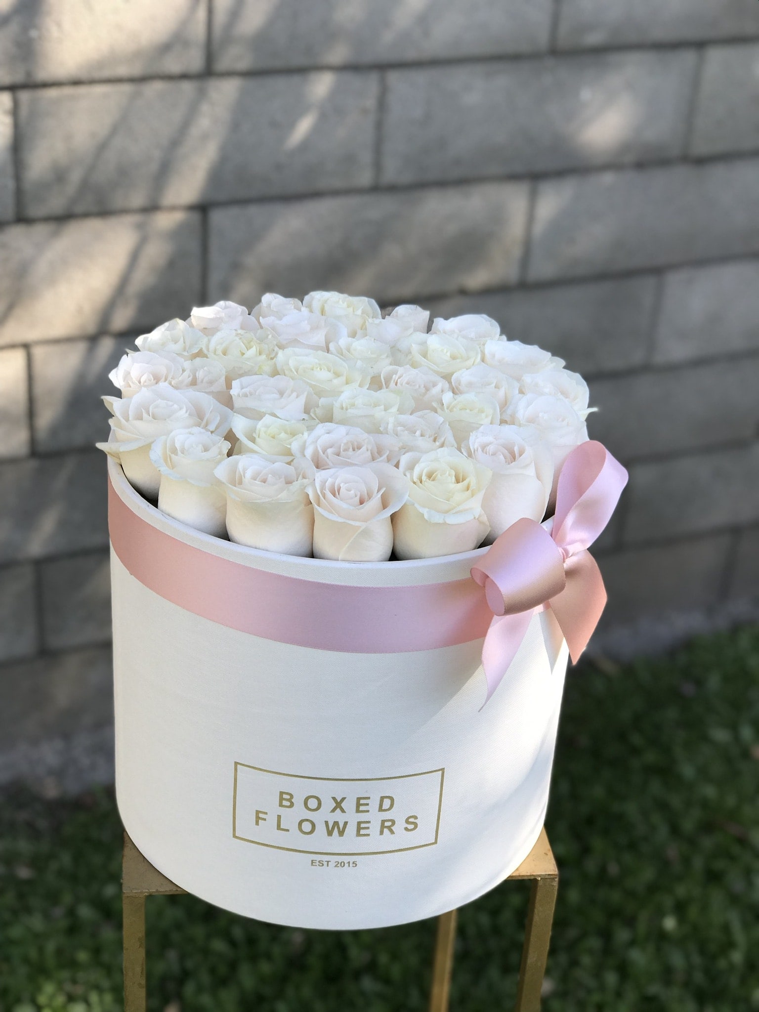 30 white roses in a box in Laguna Niguel, CA Magic Flower Box