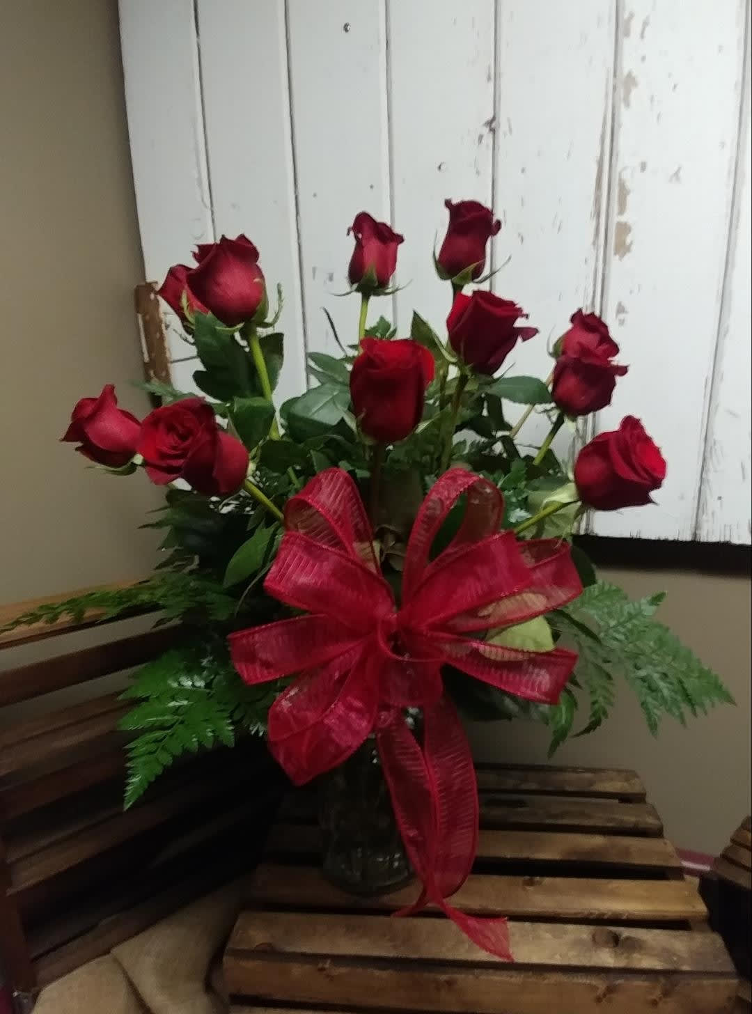 One Dozen Roses Vased Custom Designed By Cold Spring Floral In Cold Spring Mn Cold Spring Floral