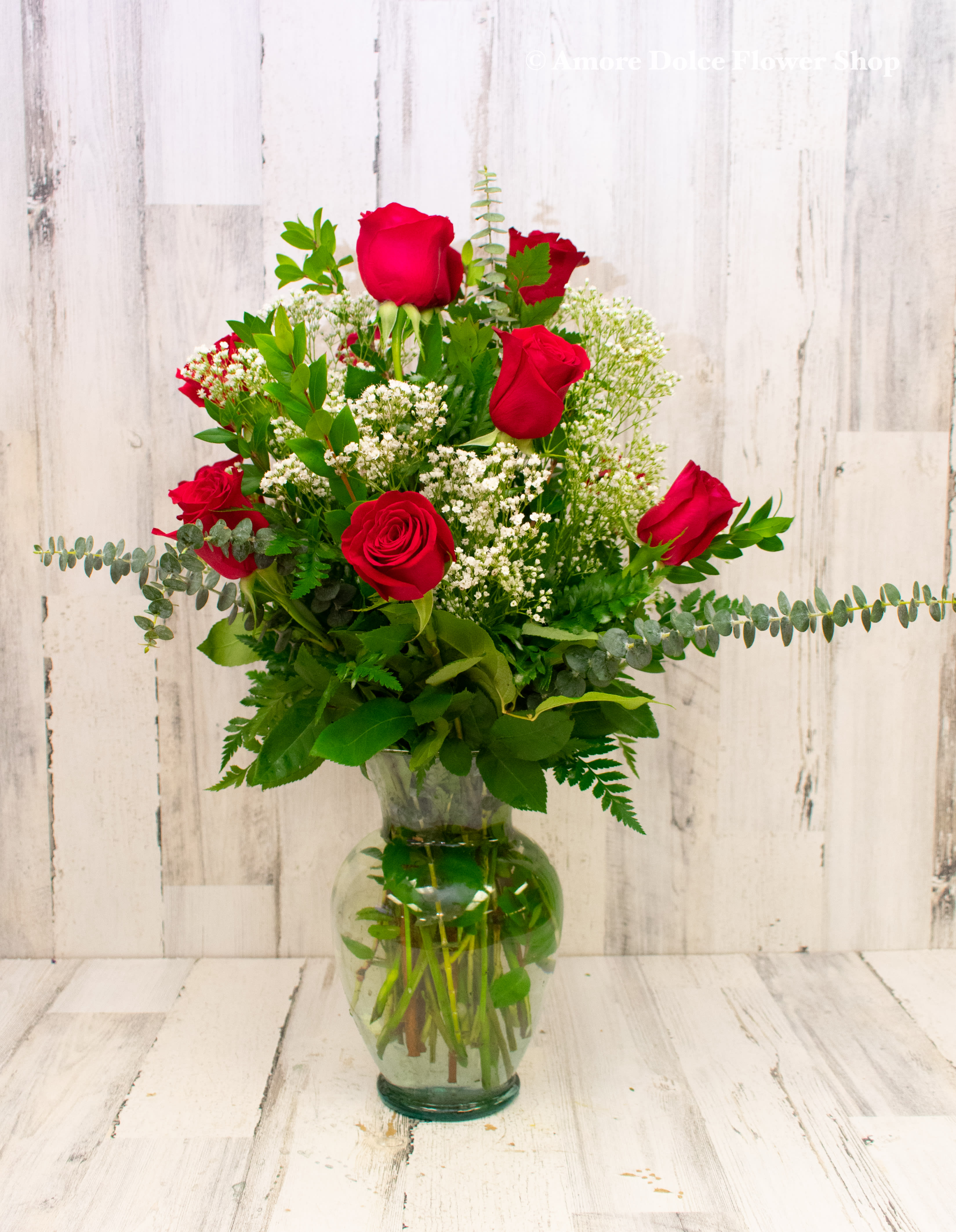 A Dozen Deluxe Roses in Montebello, CA Amore dolce flowers