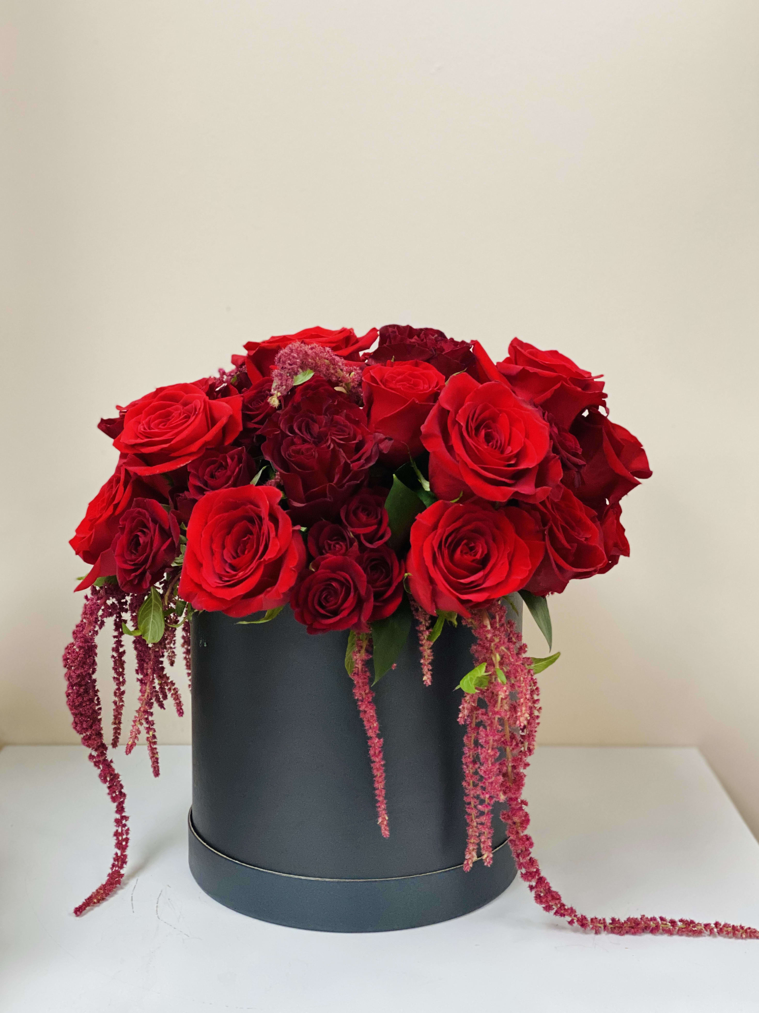 Red Romance Boxed Roses In Santa Clarita Ca Celebrate