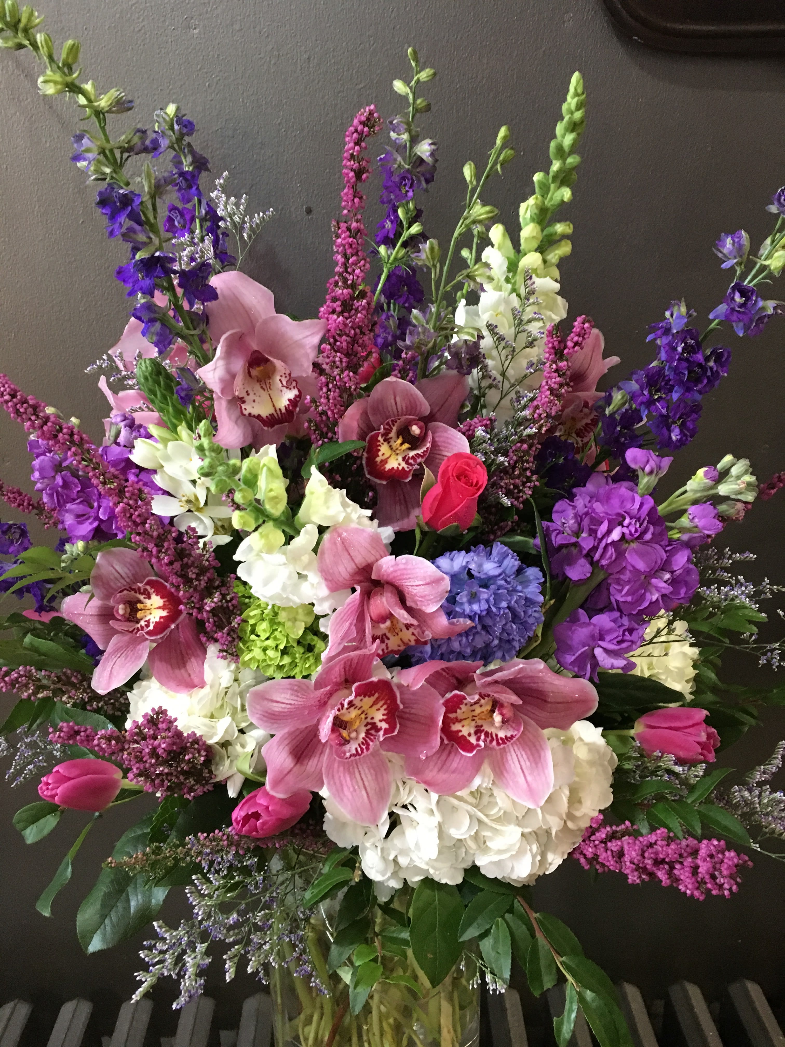 Funeral Vase in Somerville, MA Nellie's Wildflowers