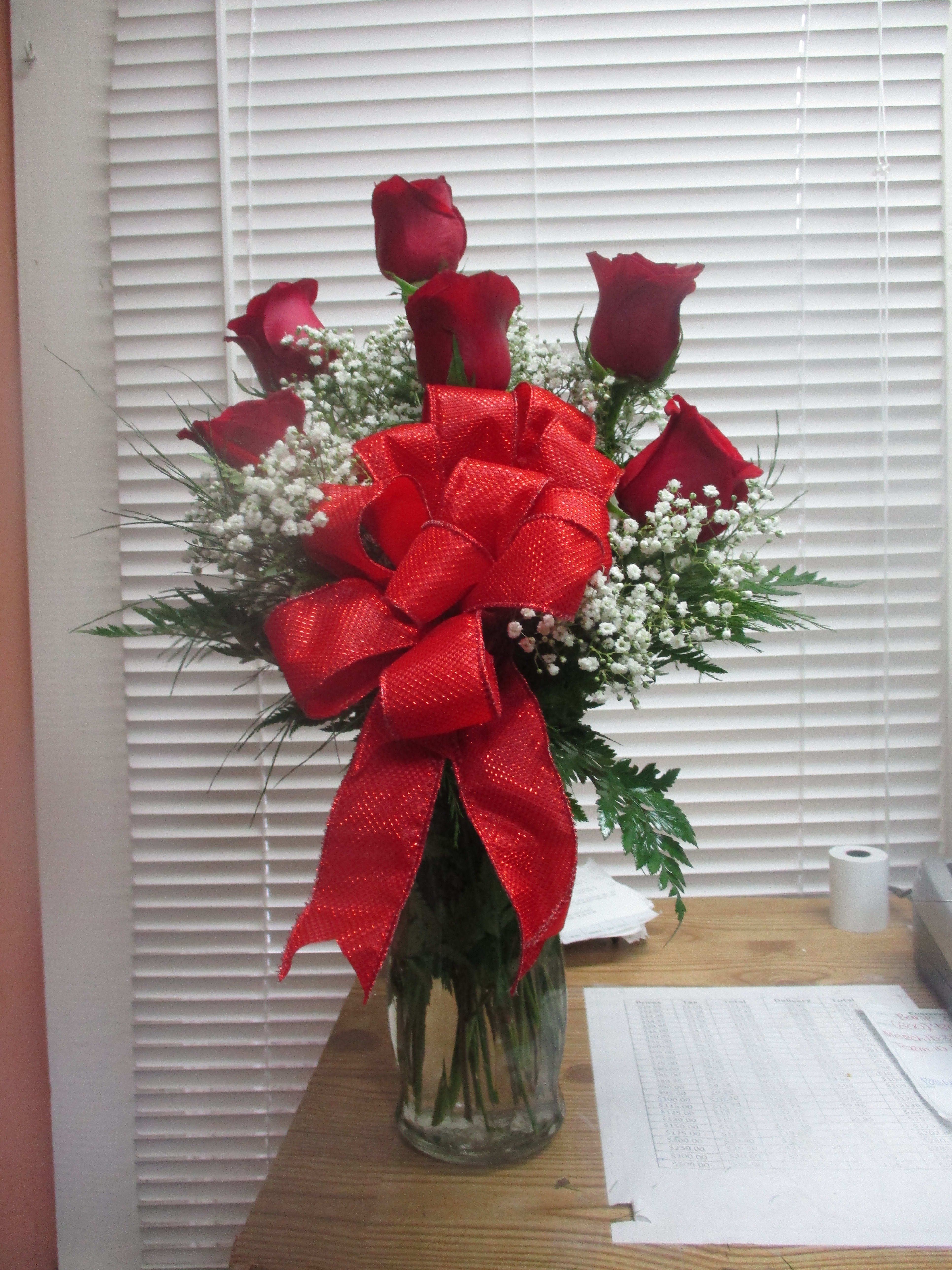 Half Dozen Roses In Lake Charles La Wendi S Flower Cart