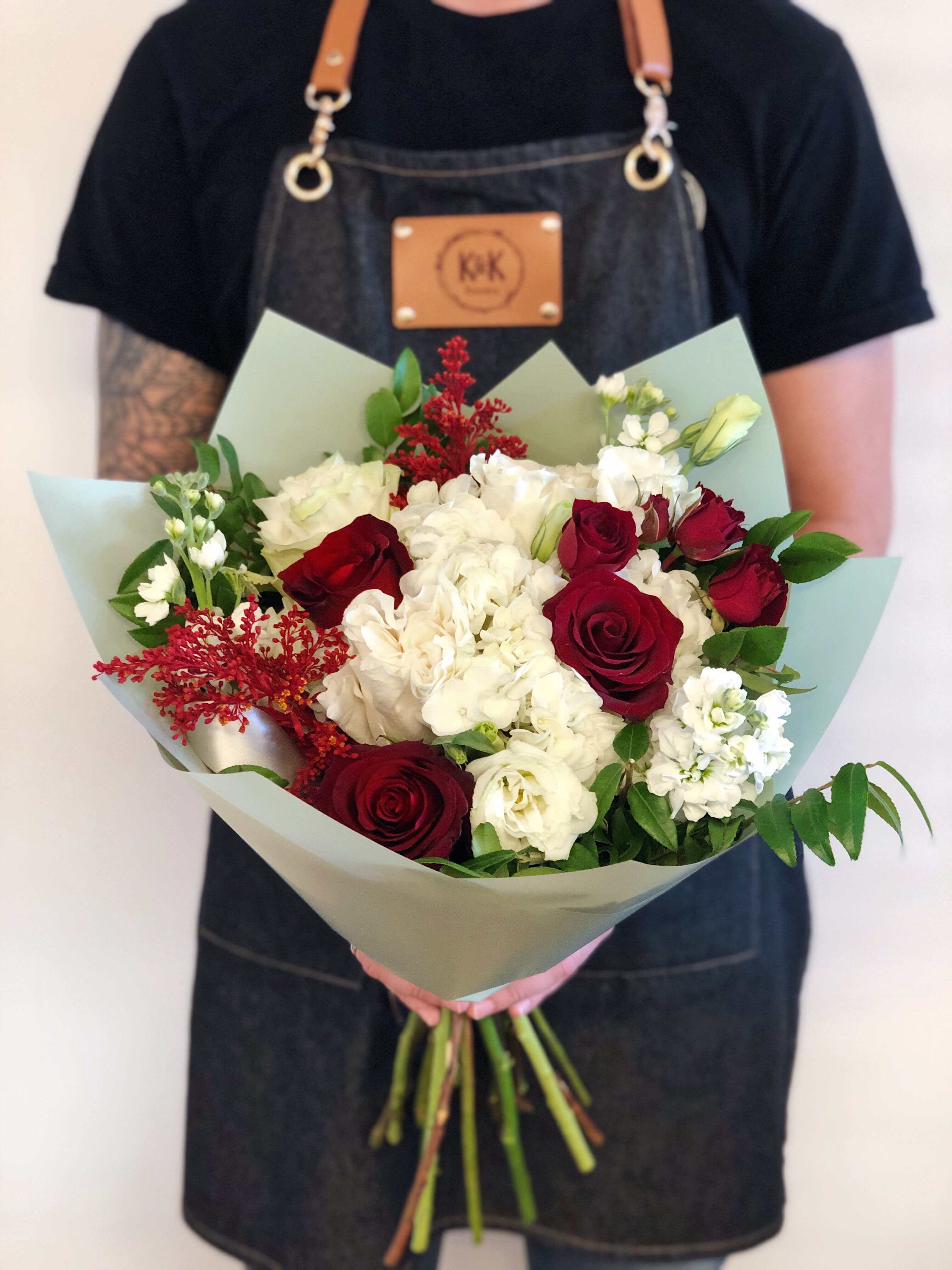 #5 bouquet small red & white in Hallandale Beach, FL | K&K ...