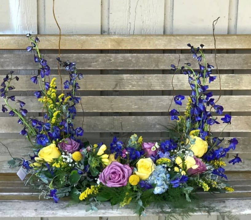 Half Urn Wreath Spring Colors In Altamonte Springs Fl The Flower