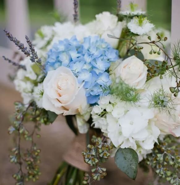 hydrangea bridesmaid bouquet