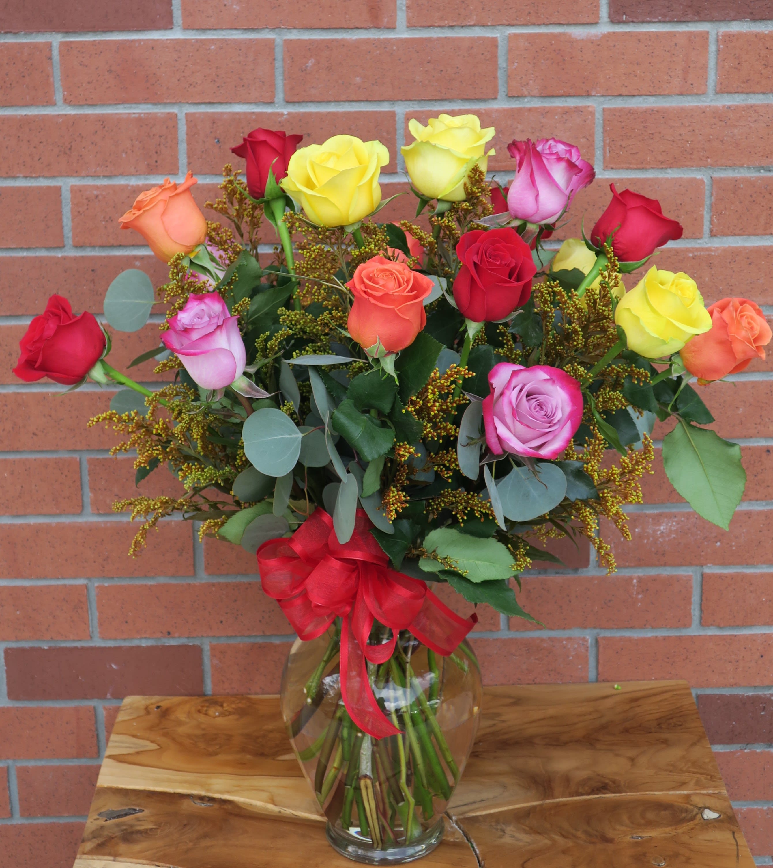 18 Jewel Toned Roses in Venice, FL Flowers