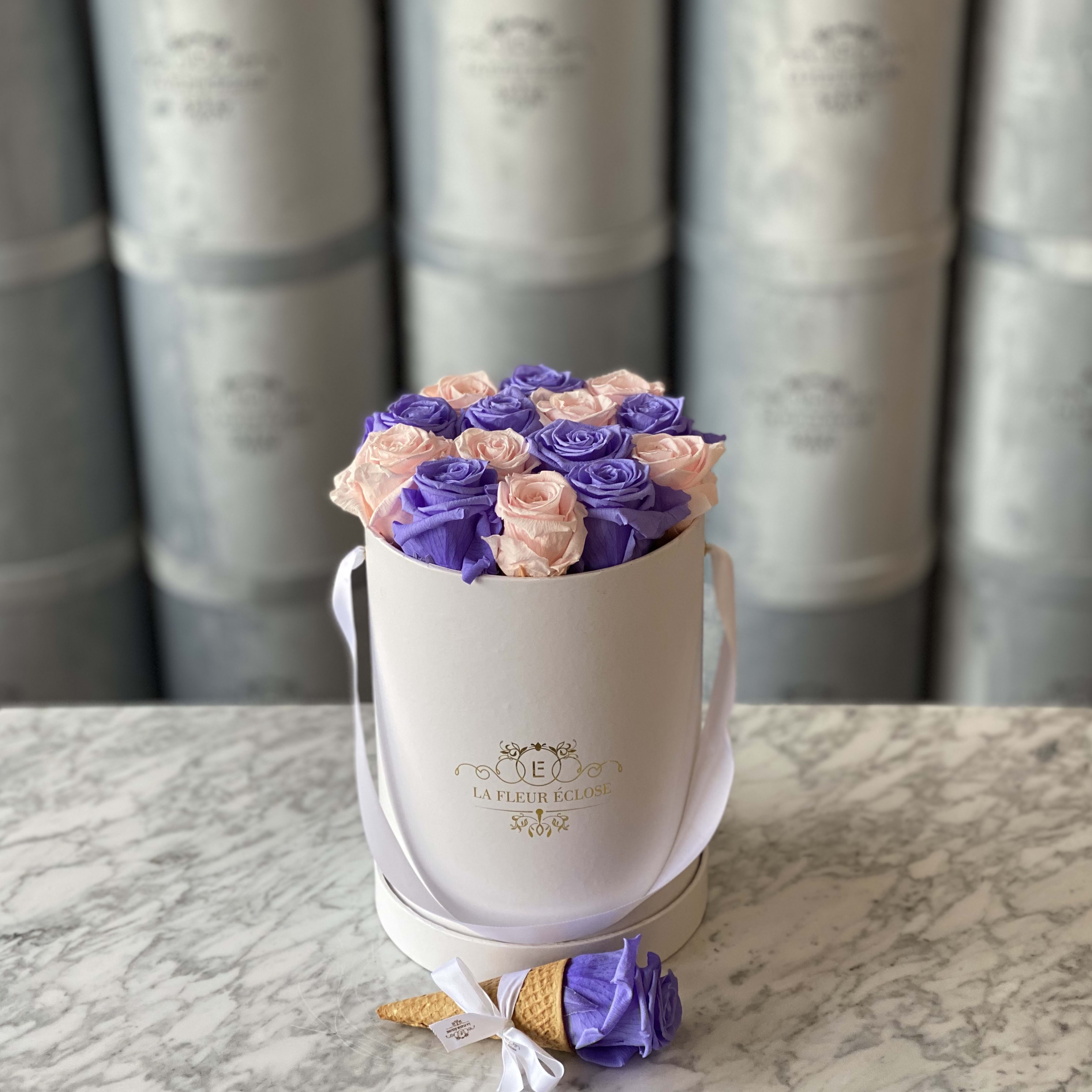 Pink And Purple Eternal Roses in Encino, CA La Fleur Eclose