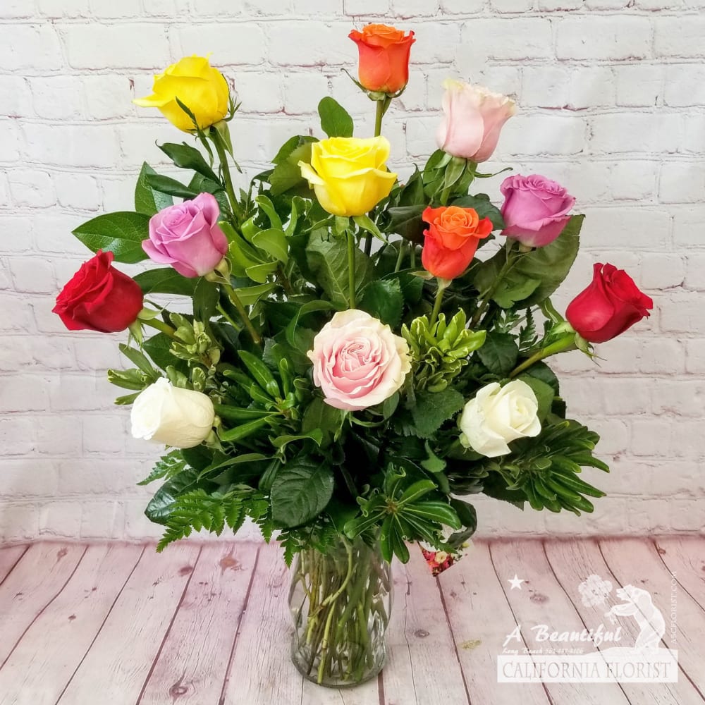 Mix it Up Beautiful MIXED COLOR roses in Special today !! in Long