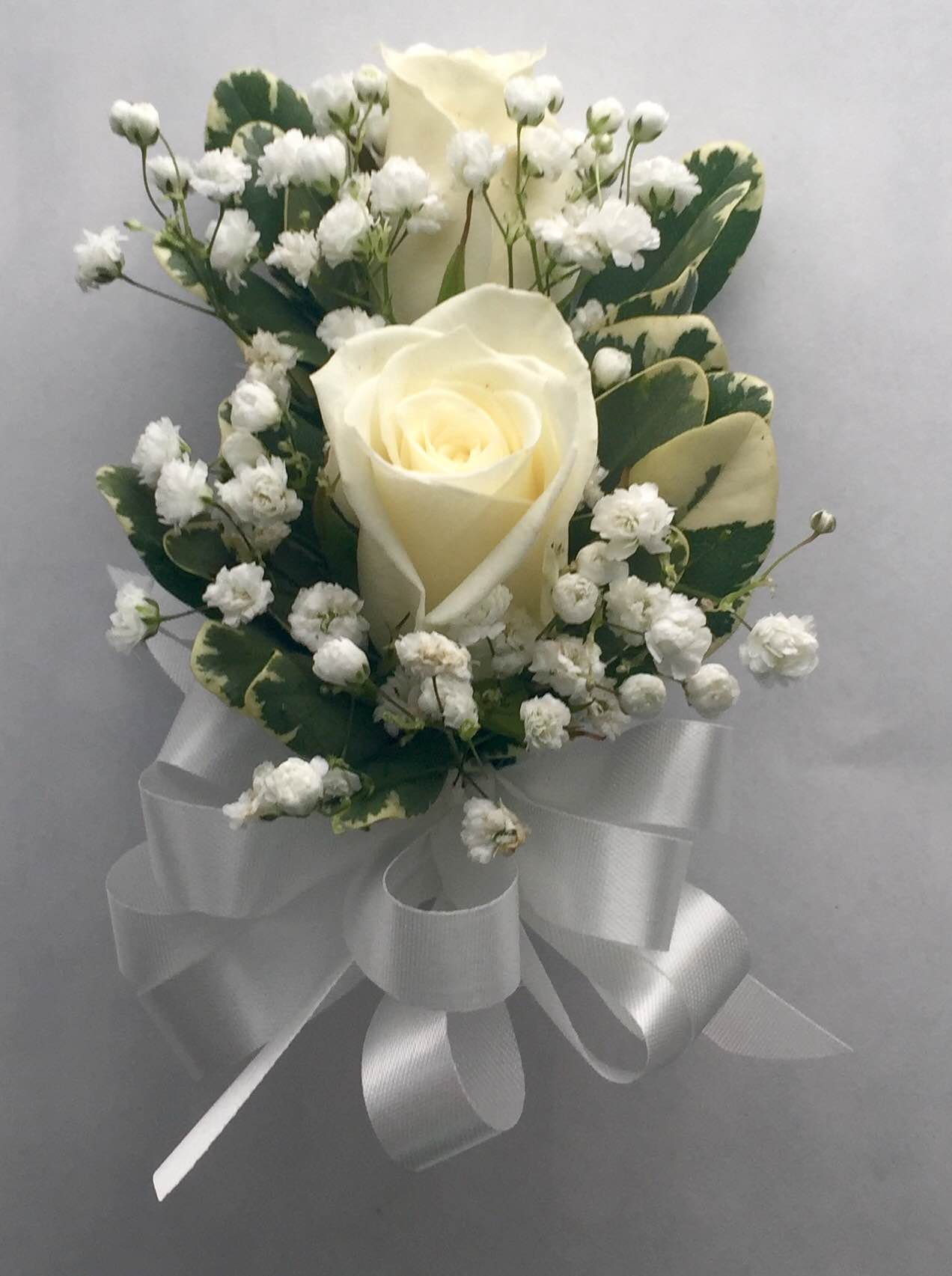 Classic Double Rose Wrist Corsage (WCOR1) in Waltham, MA Waltham's