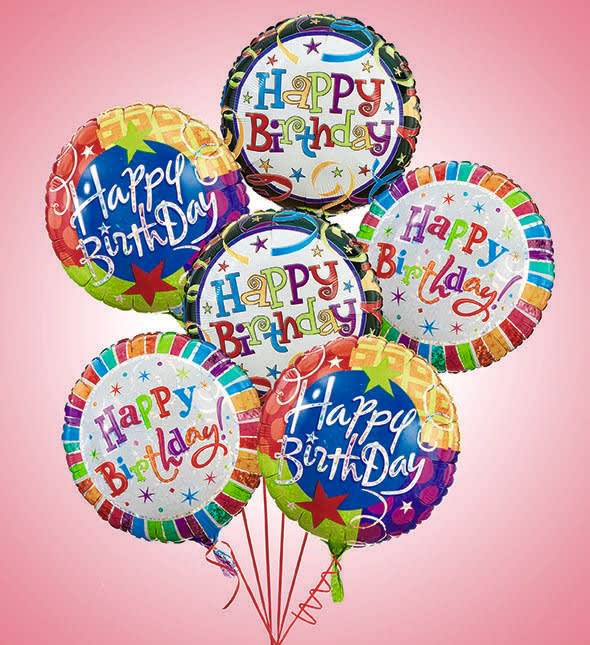 6 Happy Birthday Balloons In Warwick Ri Petals Florist Gift Shop