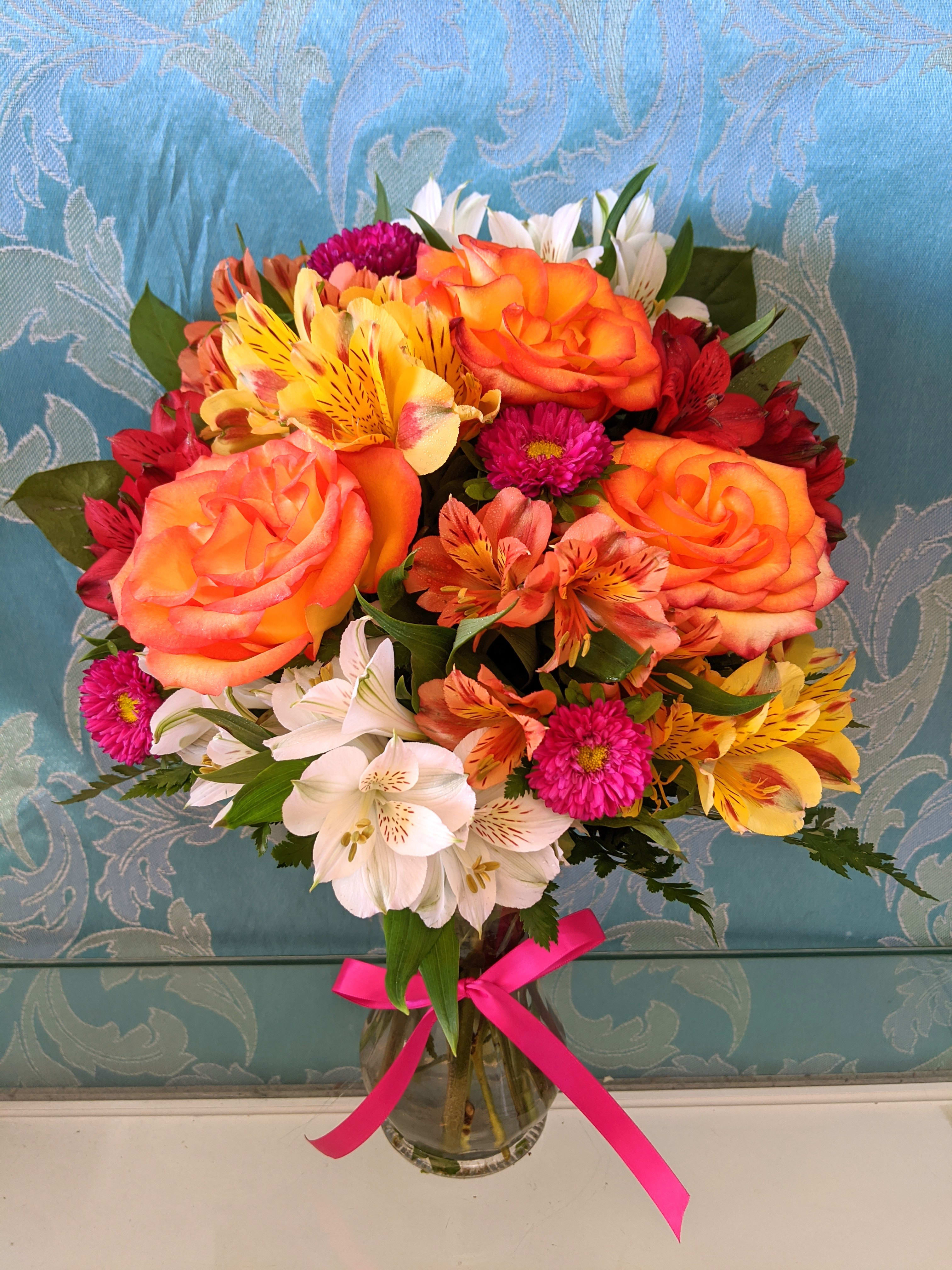 Rose And Peruvian Lily Bouquet In Downey Ca Chita S Floral Designs