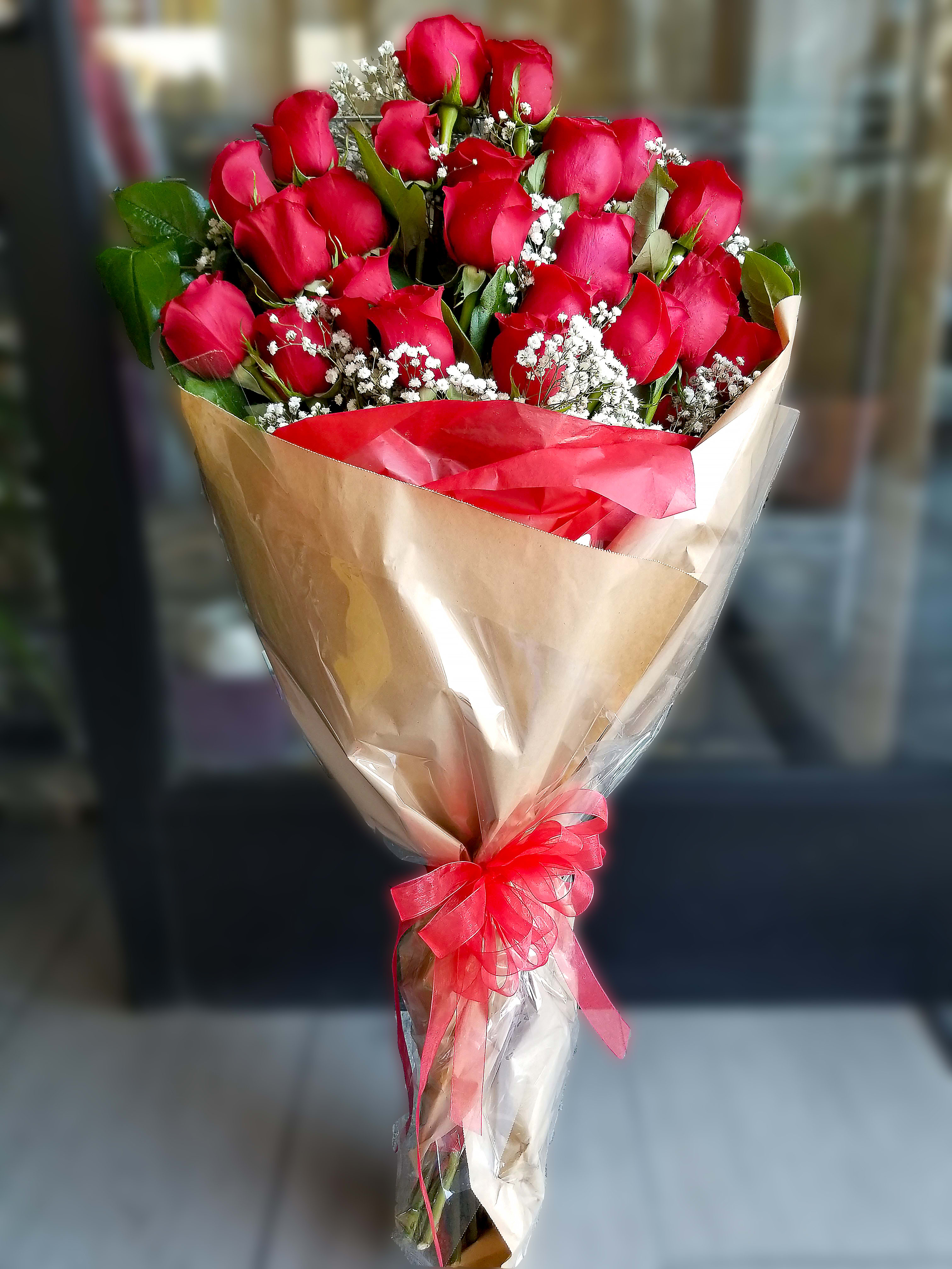 Long Stem Red Roses Wrap 2 Dozen in Los Angeles, CA American Flowers