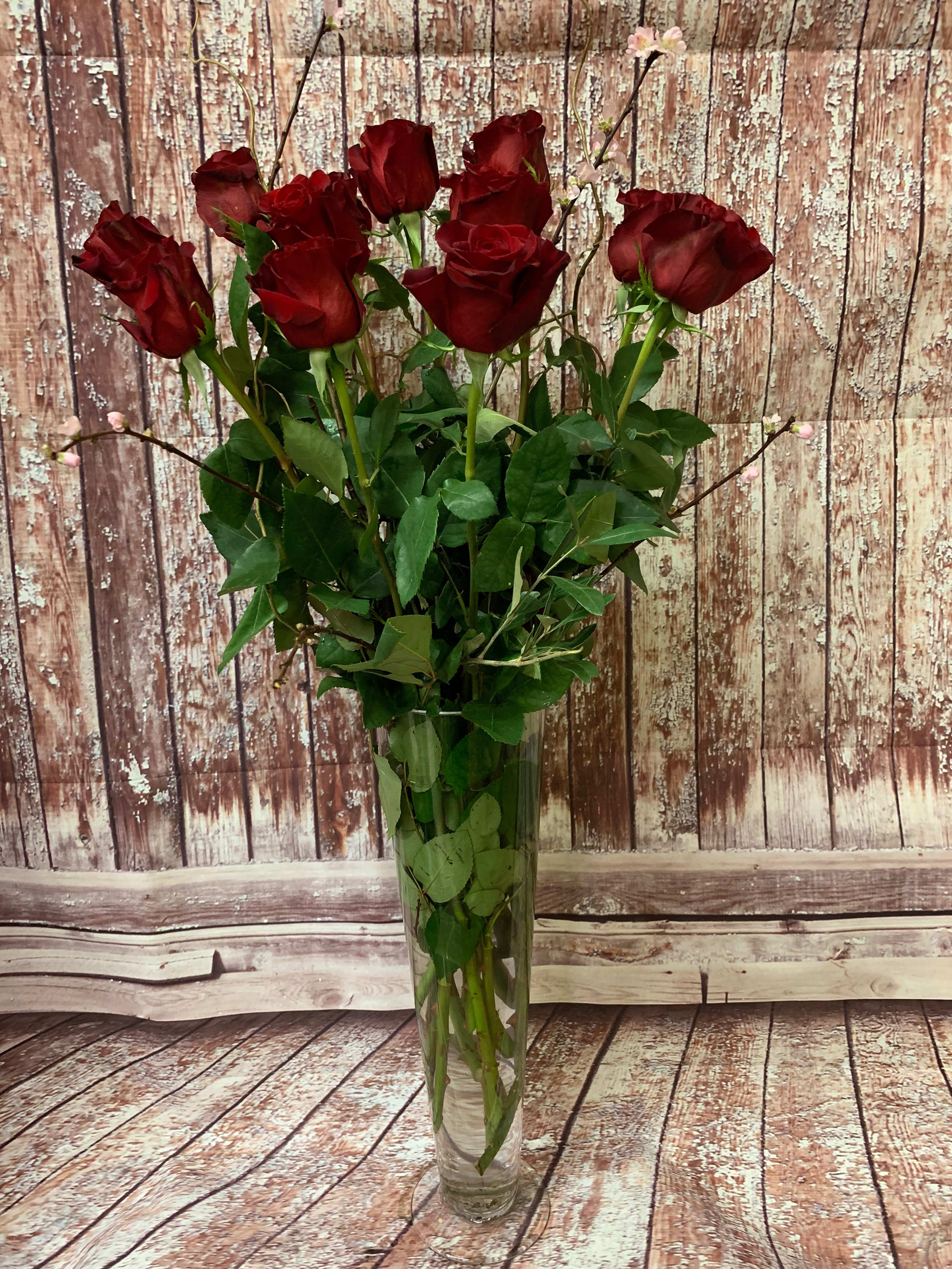 Dozen Red Roses in a Vase in San Francisco, CA Elizabeth's Flowers