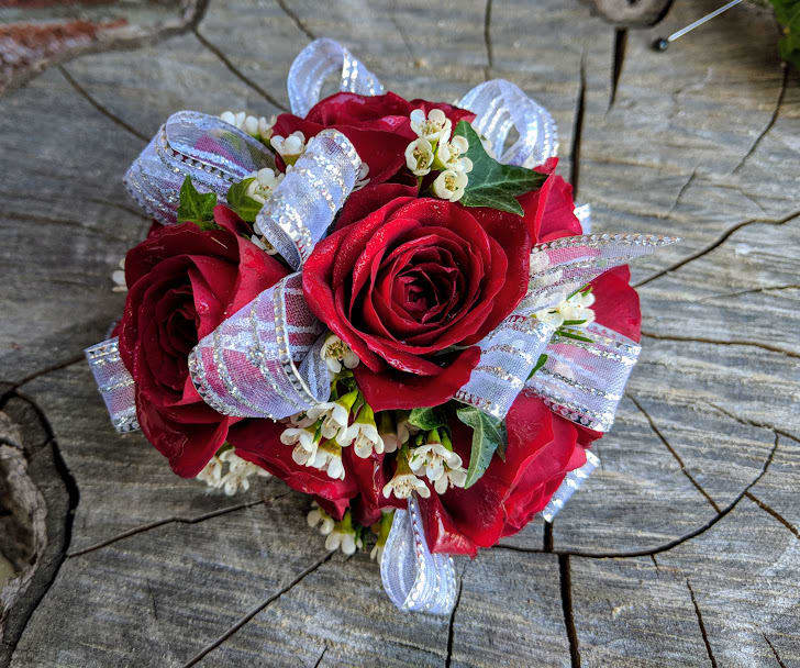 Red Spray Rose Corsage in Londonderry, NH Harrington Flowers