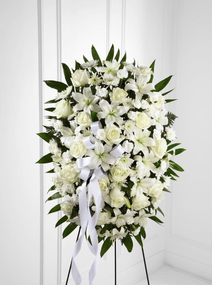 S64447 The FTD Exquisite Tribute Standing Spray in SAN ANTONIO, TX