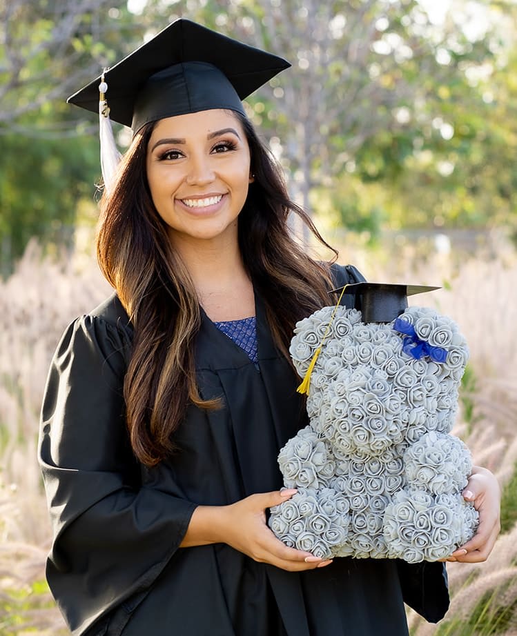 graduation rose bear