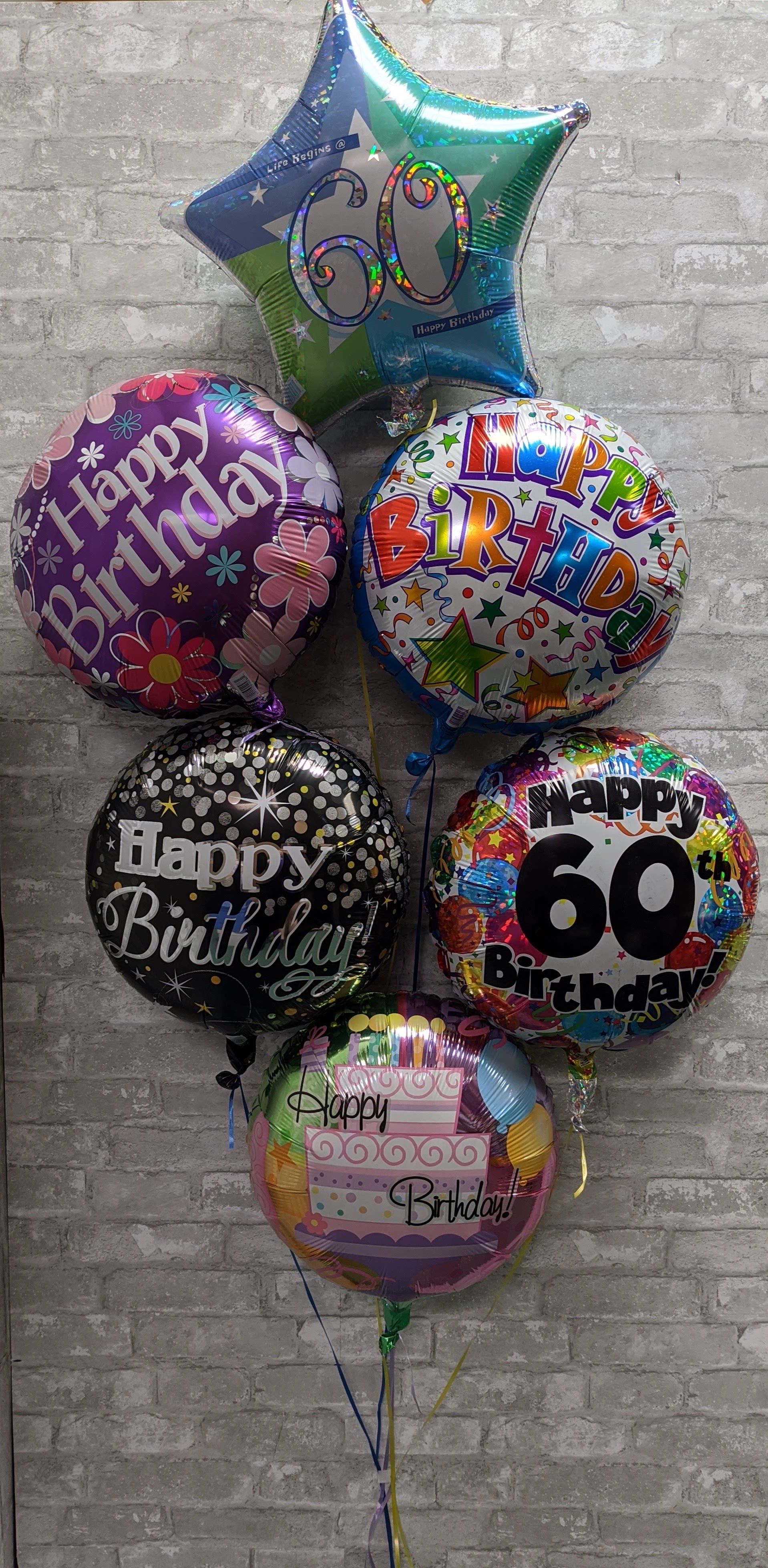 60th Birthday Balloon Bouquet BB116 in Bensalem, PA ...