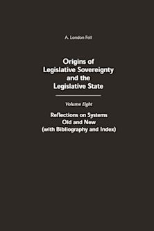 Origins of Legislative Sovereignty and the Legislative State cover
