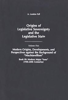 Origins of Legislative Sovereignty and the Legislative State cover