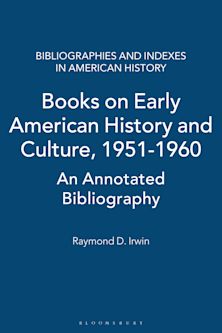 Books on Early American History and Culture, 1951-1960 cover