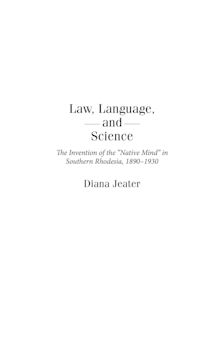 Law, Language, and Science cover