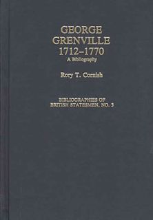 George Grenville, 1712-1770 cover