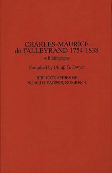 Charles-Maurice de Talleyrand, 1754-1838 cover
