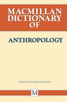 Palgrave Dictionary of Anthropology cover