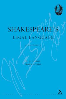 Shakespeare's Legal Language cover